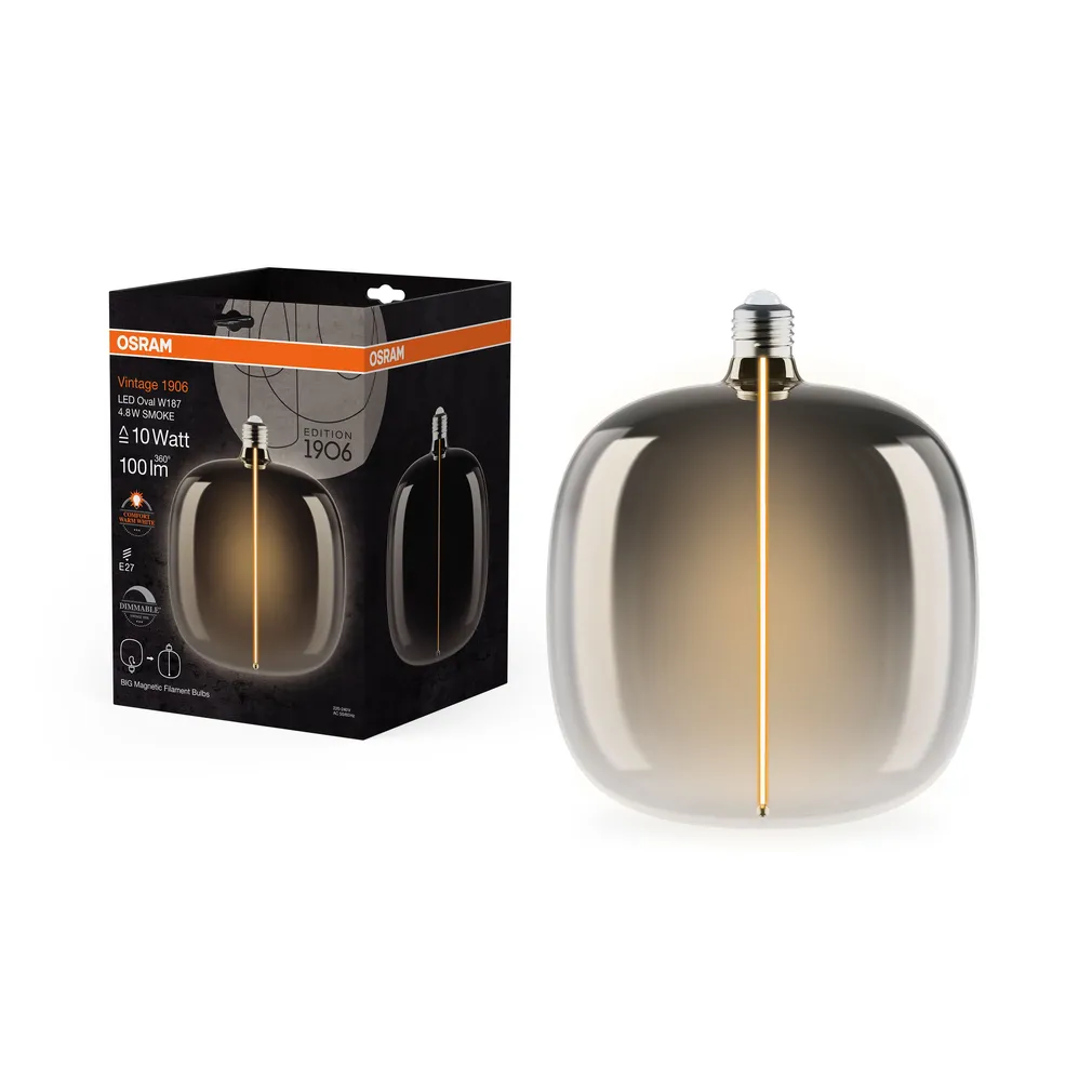 LED LAMP OSRAM BIG OVAL 10 4,8W E27 100LM 1800K SUITSUHALL