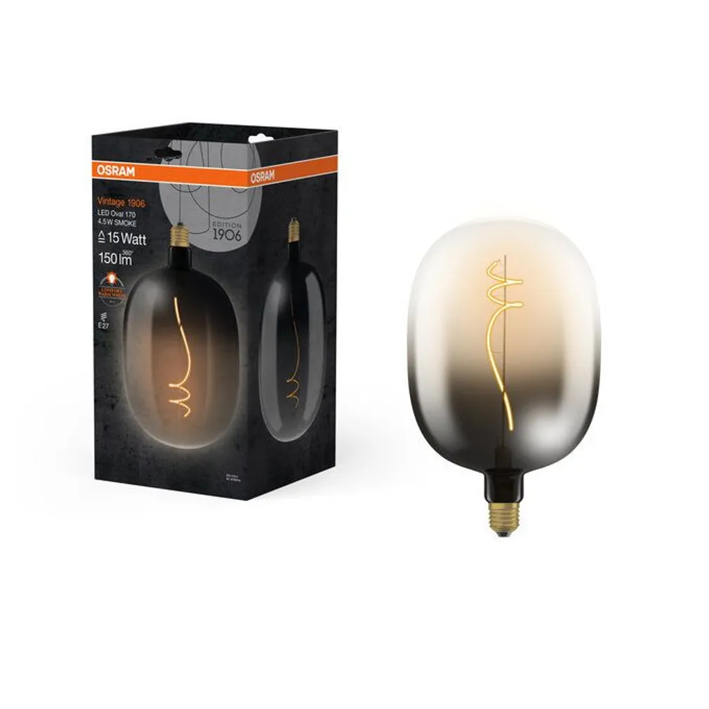 LED LAMP OSRAM BIG OVAL 15 4,5W E27 150LM 1800K SUITSUHALL