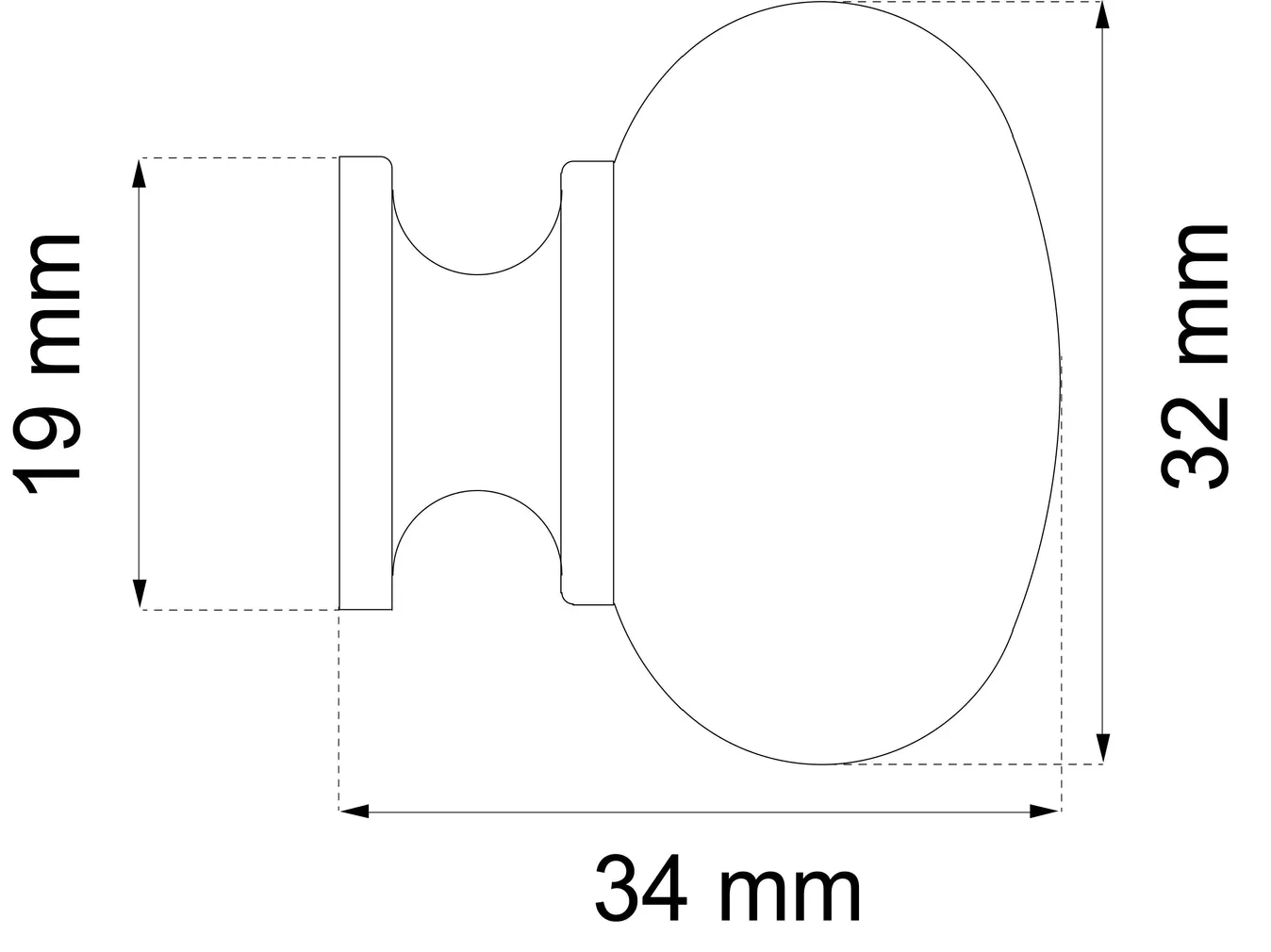 MÖÖBLINUPP HABO NOEL HARJATUD KROOM 30MM