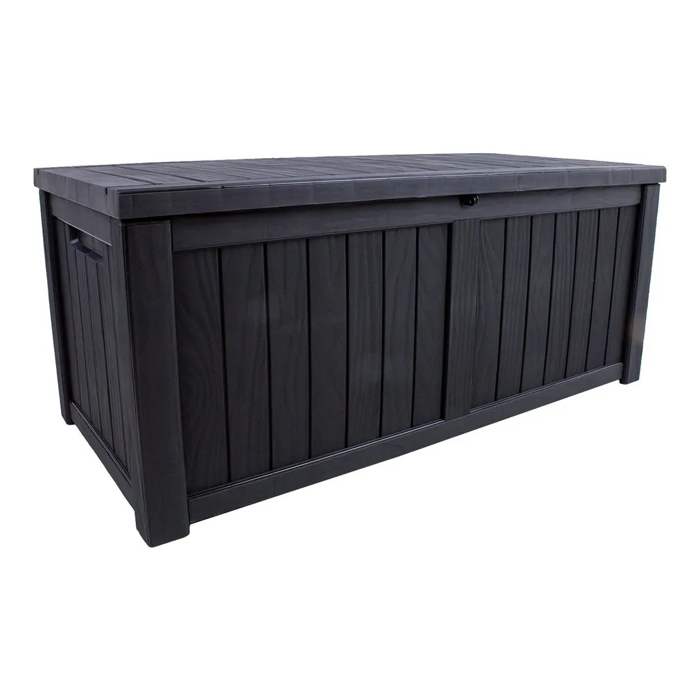 SÄILITUSKAST PRAIA 143X67,5X60,5CM/450L, MUST PLASTIK