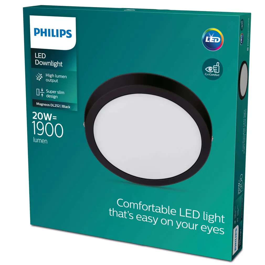 PLAFOON MAGNEOS DL252 ÜMMARGUNE 20W 2700K IP20 MUST