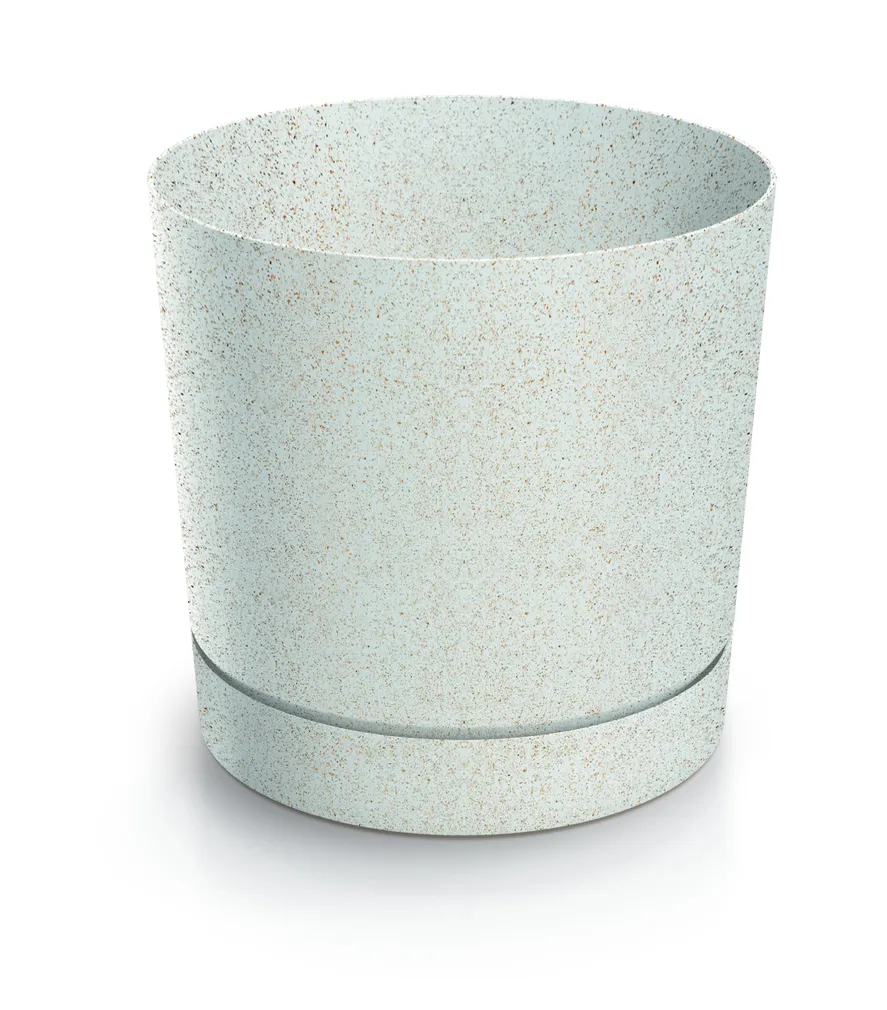 LILLEPOTT PROSPERPLAST TURBO ECO WOOD Ø12,8CM VALGE