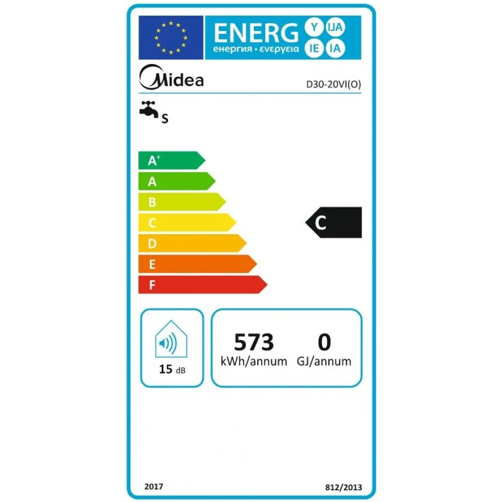 BOILER MIDEA SALUTE VI 30 VALAMU PEALE 30L 2000W