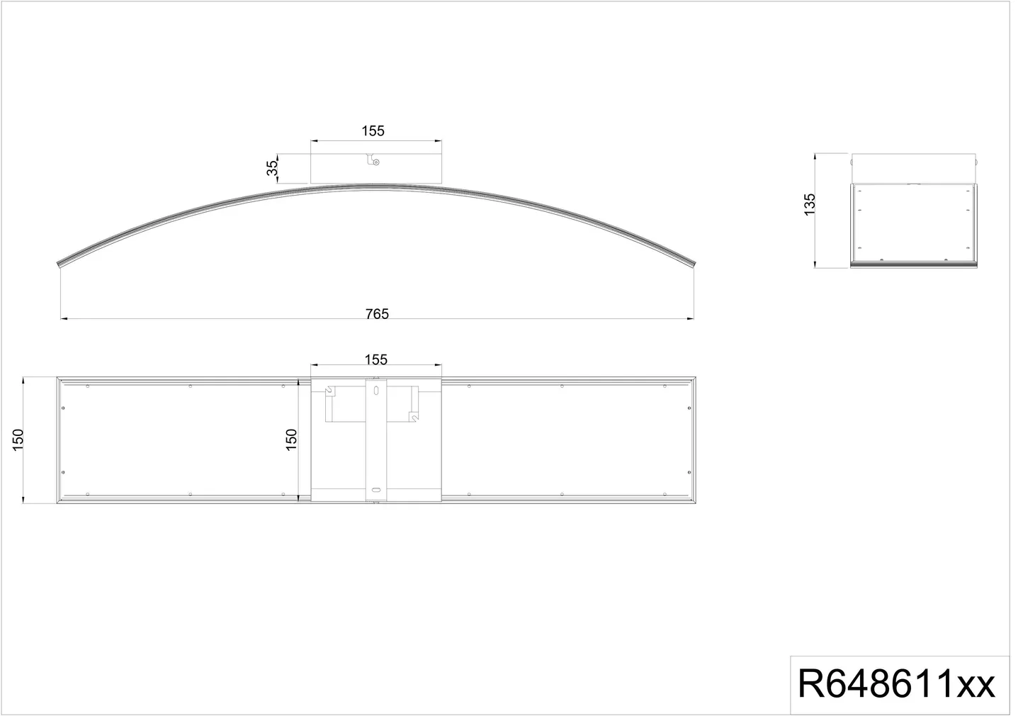 PLAFOON LED TRIO SIGMA 21W MATT MUST
