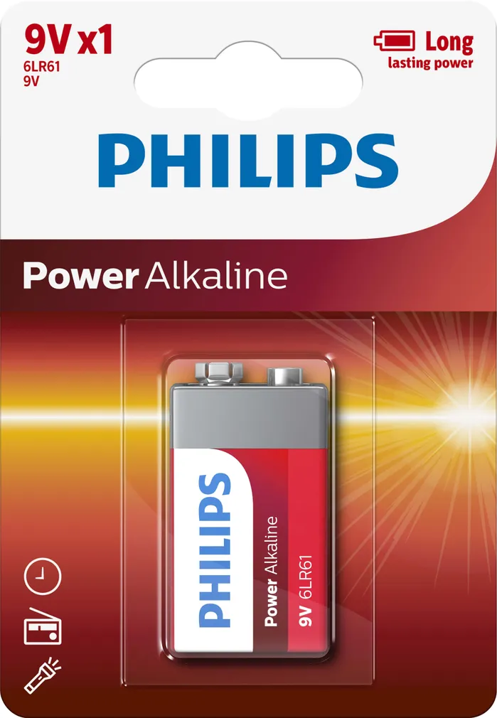 PATAREI PHILIPS POWER ALKALINE 9V/6LR61