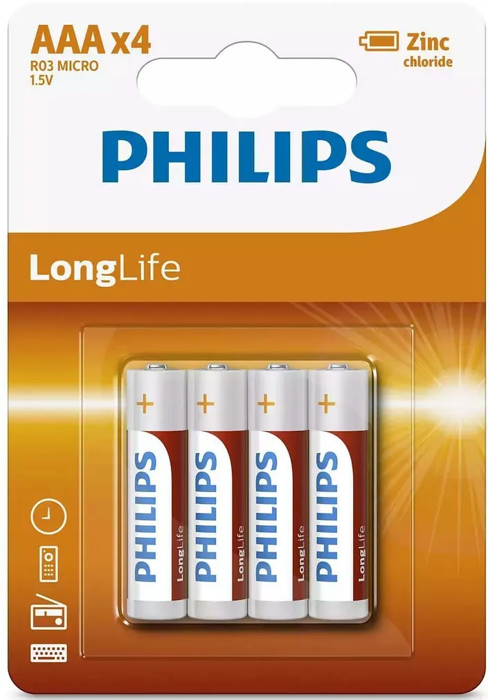 PATAREI PHILIPS LONGLIFE AAA/R03 4TK