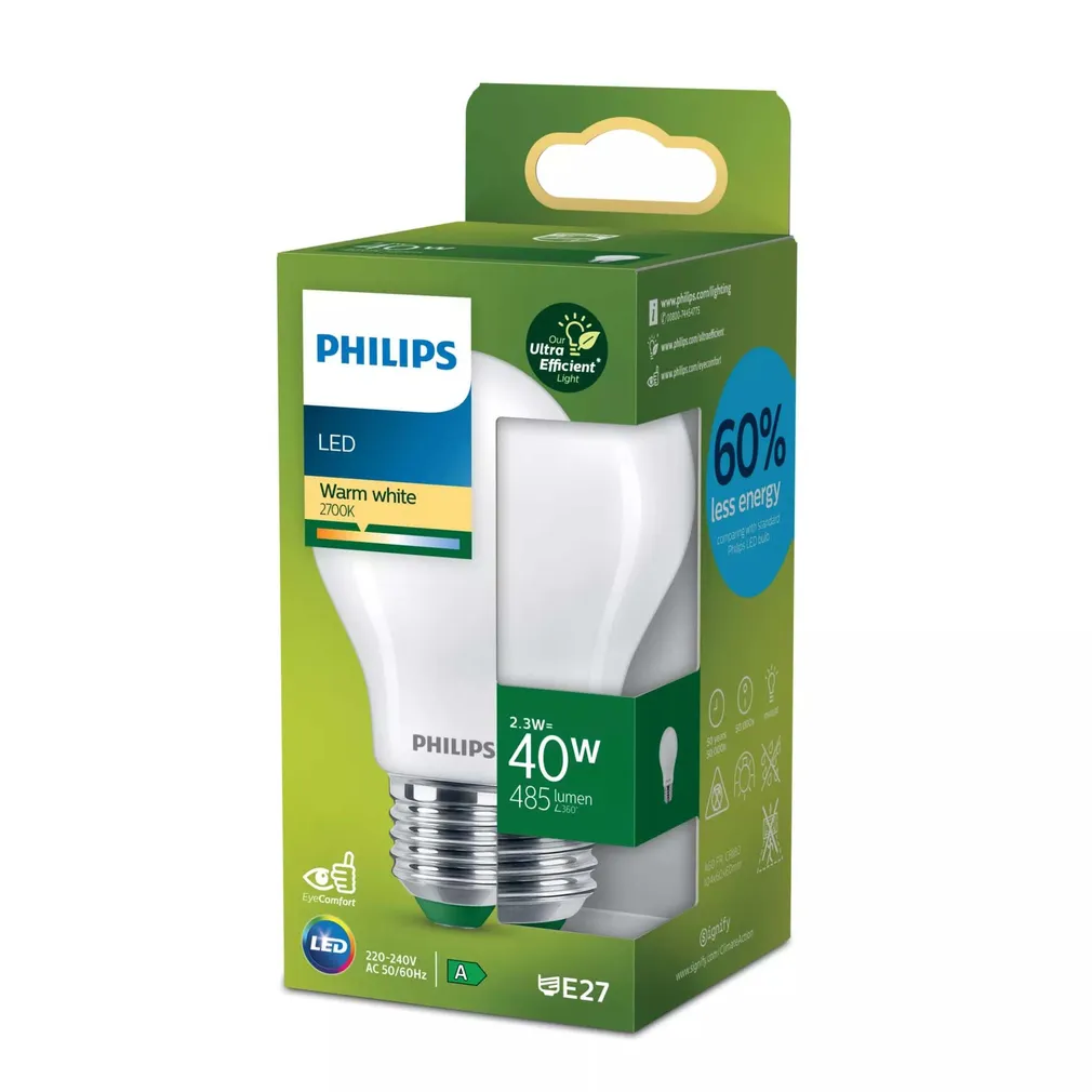 LED LAMP PHILIPS ULTRAEFFICIENT 40W A60 E27 2700K MATT