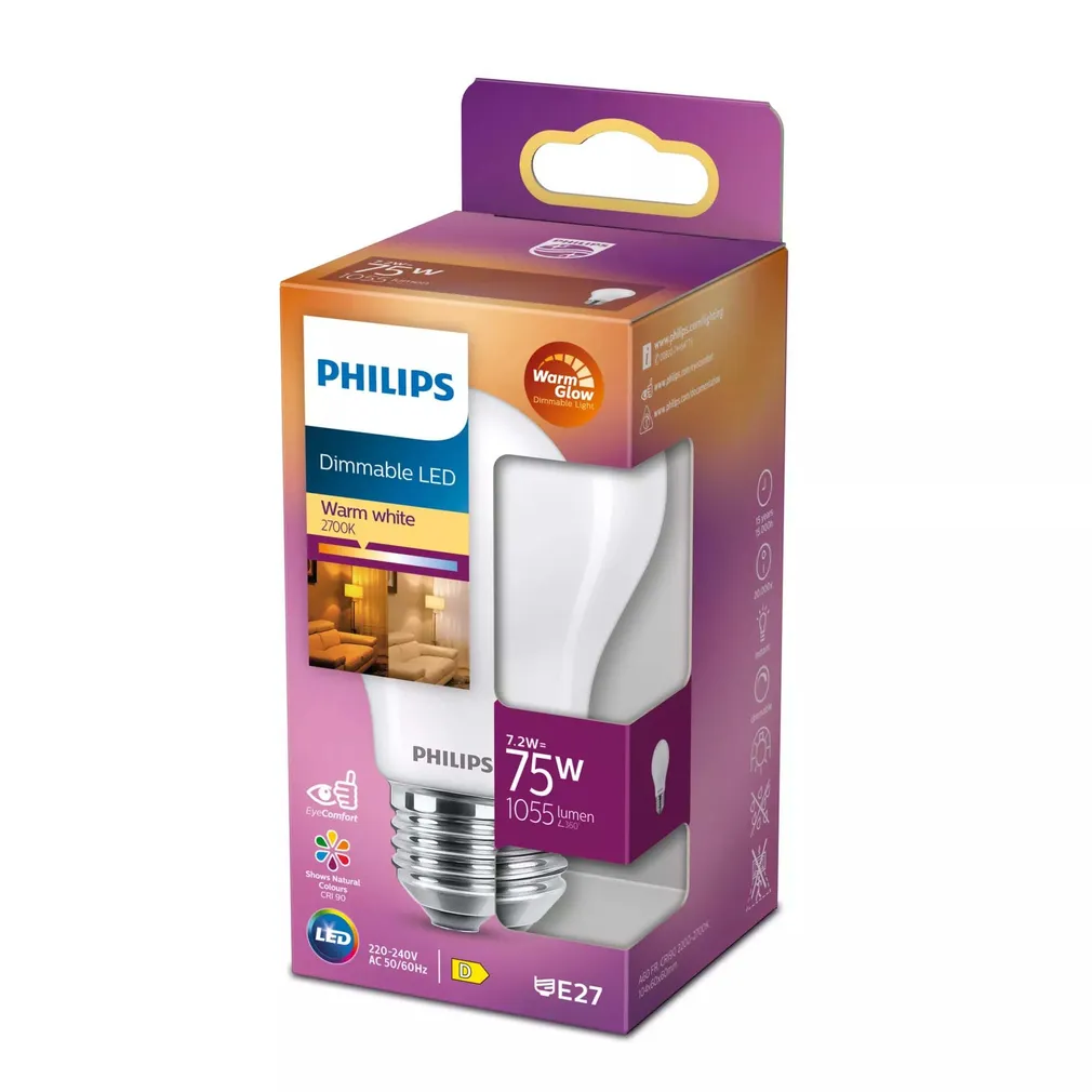 LED LAMP PHILIPS CLASSIC 75W A60 E27 MATT