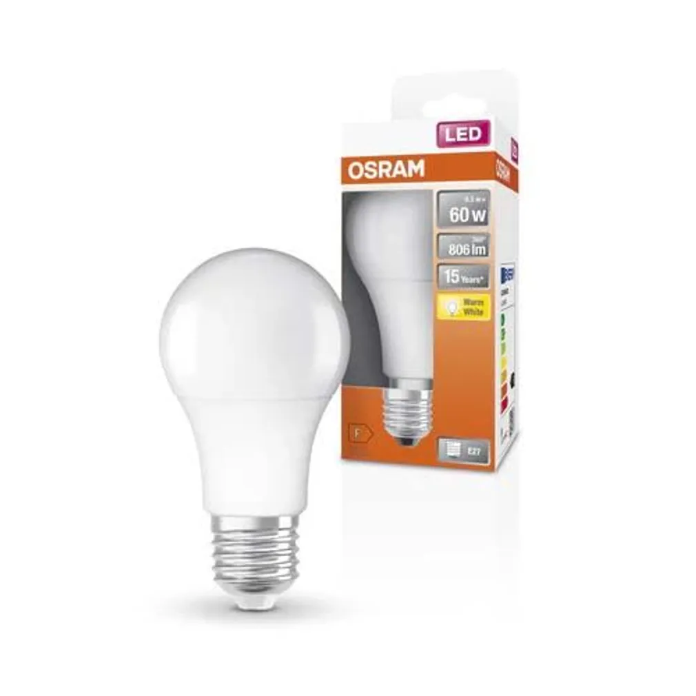 LED LAMP OSRAM STAR CLASSIC A FR 8W 827 E27 NON-DIM