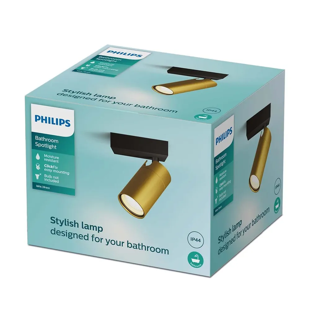 VANNITOAVALGUSTI PHILIPS IDRIS 5W HV IP44 MESSING
