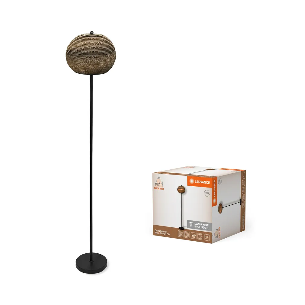 PÕRANDALAMP LEDVANCE DECOR CARDBOARD E27 PALLIKUJULINE PRUUN