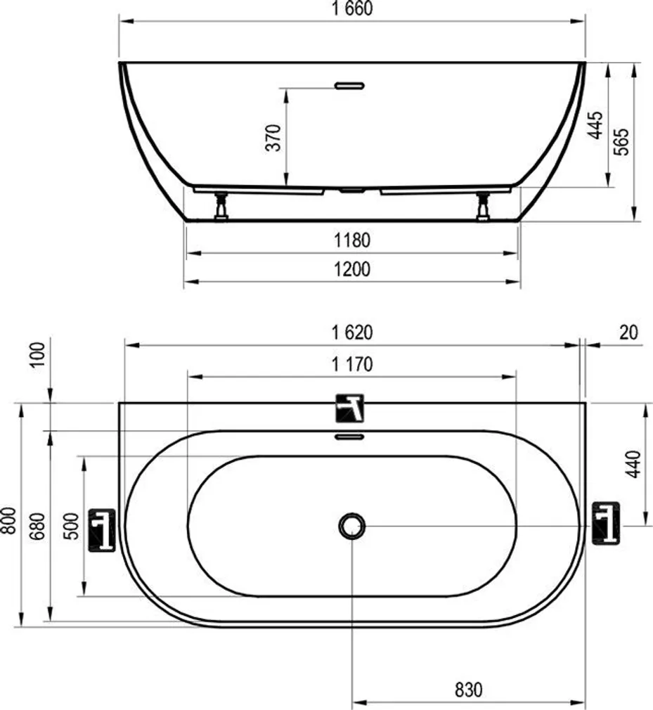 VANN RAVAK FREEDOM W 166X80CM