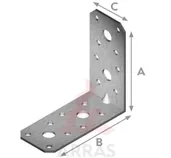 NAELUTUSNURK 90X90X40X2,5 JÄIGASTATUD