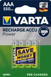 AKUPATAREI VARTA RECHARGE ACCU POWER AAA 4TK PAKIS