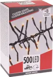 JÕULUVALGUSTUS 500LED SOE VALGE 6M IP44 8-FUNKTSIOONI MUST KAABEL