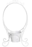LILLEPOSTAMENT 4LIVING OVAALNE 71CM VALGE