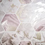 TAPEET ARTHOUSE MARBLED HEX PINK/ROSE GOLD