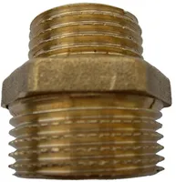 AHENEV KAKSIKNIPPEL MESSING 1/2" X 1"VK