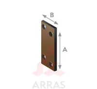 NAELUTUSPLAAT ARRAS 60X25X2,0 PRUUN