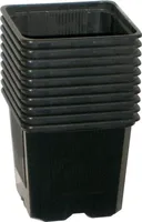 NELIKANTPOTID TEKU 9X9X8CM MUST 10TK PAKIS