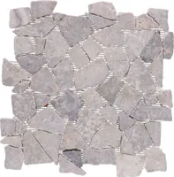 MARMORMOSAIIK LIGHT GREY INTERLOCK 300X300MM