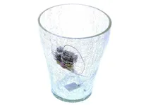 ORHIDEEPOTT KROBELINE LÄBIPAISTEV Ø14CM H16CM