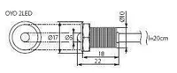 KOHTVALGUSTI OYO 2X1LED 0,22W IP68 12V KÜLM VALGUS KANLUX