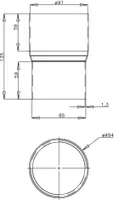 TORULIIDES PLASTMO 90MM PRUUN