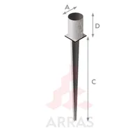 POSTIJALG ARRAS ÜMAR VAIAGA Ø80MMX750MM TÜÜP A