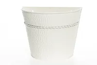 LILLEPOTIÜMBRIS SEINALE METALLIST 25CM VALGE