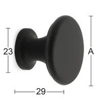 MÖÖBLINUPP ADRIAN 38MM MATT MUST 1TK