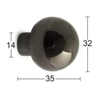 MÖÖBLINUPP SIMON 32MM MUST 1TK