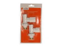 VENTIILIDE KOMPLEKT INVENA RADIAATORILE OTSE 1/2" VALGE