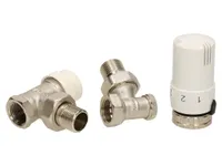VENTIILIDEKOMPLEKT TERMOSTAADIGA NURGAGA 1/2"