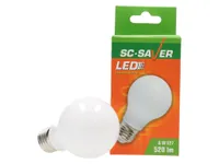 LEDLAMP A60 VALGE KLAAS 6W E27 520LM SCSAVER