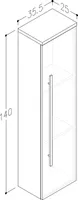 SEINAKAPP HARMA SERENA 351X250X1400MM VALGE