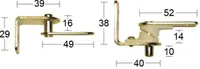 LIIGENDUKSE HINGED TERAS/MESSING