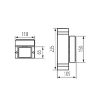 VÄLISVALGUSTI KANLUX ZEW EL-235J-B 2X35W GU10 IP44 MUST