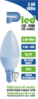 LEDLAMP 5.5W 480LM C37 E14 PLED