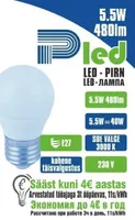 LEDLAMP 5.5W 480LM G45 E27 PLED