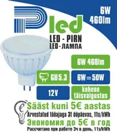 LEDLAMP PLED 6W 460LM MR16 GU5.3