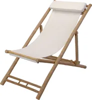 LAMAMISTOOL BAMBUS 116X60X80CM VALGE KOKKUPANDAV