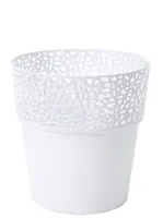 LILLEPOTT ROSA Ø11,5CM VALGE PLASTIK