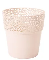 LILLEPOTT ROSA Ø13CM KREEM PLASTIK