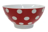 KAUSS TÄPP D.14CM PUNANE/VALGE KERAAMIKA