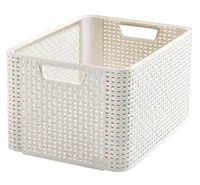KAST CURVER STYLE M 38,6X28,7X17CM 18L PLASTIK VALGE