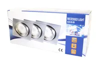 RIPPLAEVALGUSTI KOMPLEKT 3X3W GU10 LED SATIIN KROOM