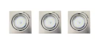 RIPPLAEVALGUSTI KOMPLEKT 3X3W GU10 LED SATIIN KROOM