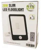 PROŽEKTOR LED 20W SLIM LIIKUMISA. 1400LM IP65 6500K