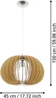 LAELAMP EGLO COSSANO 60W E27 45CM HELE PRUUN PUIT